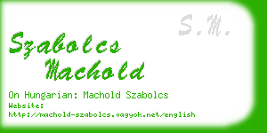 szabolcs machold business card